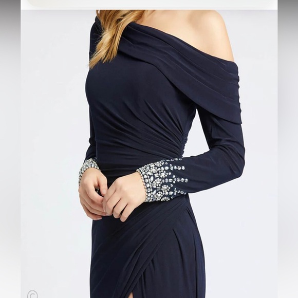 Mac Duggal Elegant Blue Gown - Picture 4 of 5